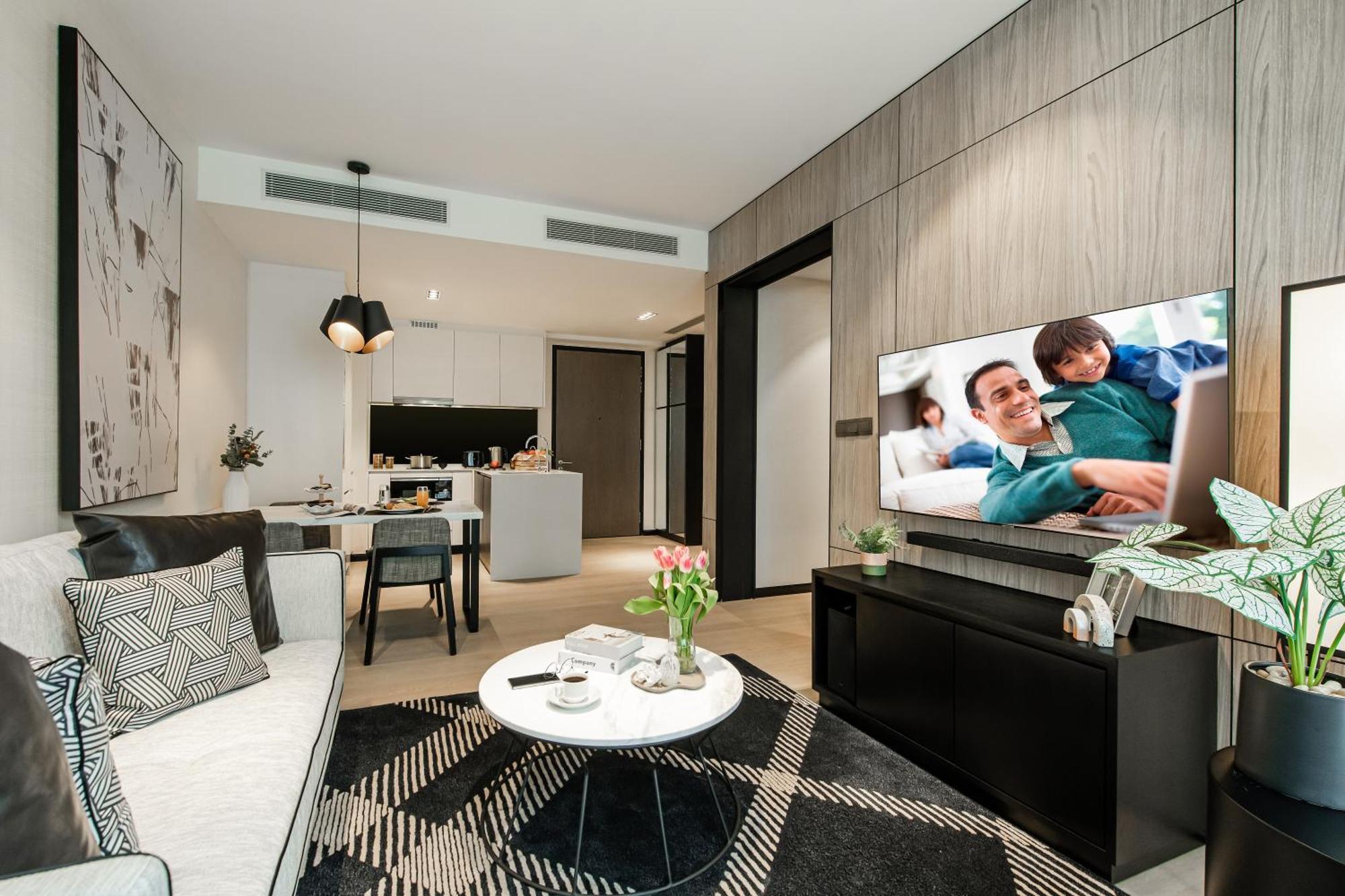ホテル Ascott Star Klcc クアラルンプール エクステリア 写真 A 3D rendering of a typical 1-bedroom unit