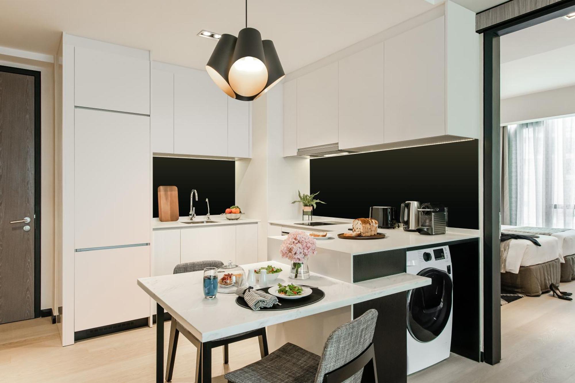 ホテル Ascott Star Klcc クアラルンプール エクステリア 写真 A kitchen in a serviced apartment in Hong Kong